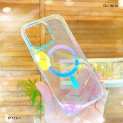 ** Ốp IP 15 6.1 lưng cứng màu gradient kim tuyến magsafe