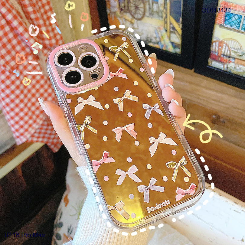 Ốp IP 16 Pro Max tráng gương bảo vệ cam