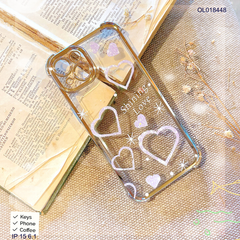** Ốp IP 15 6.1 dẻo viền xi chống sốc in hình trái tim Shining Love