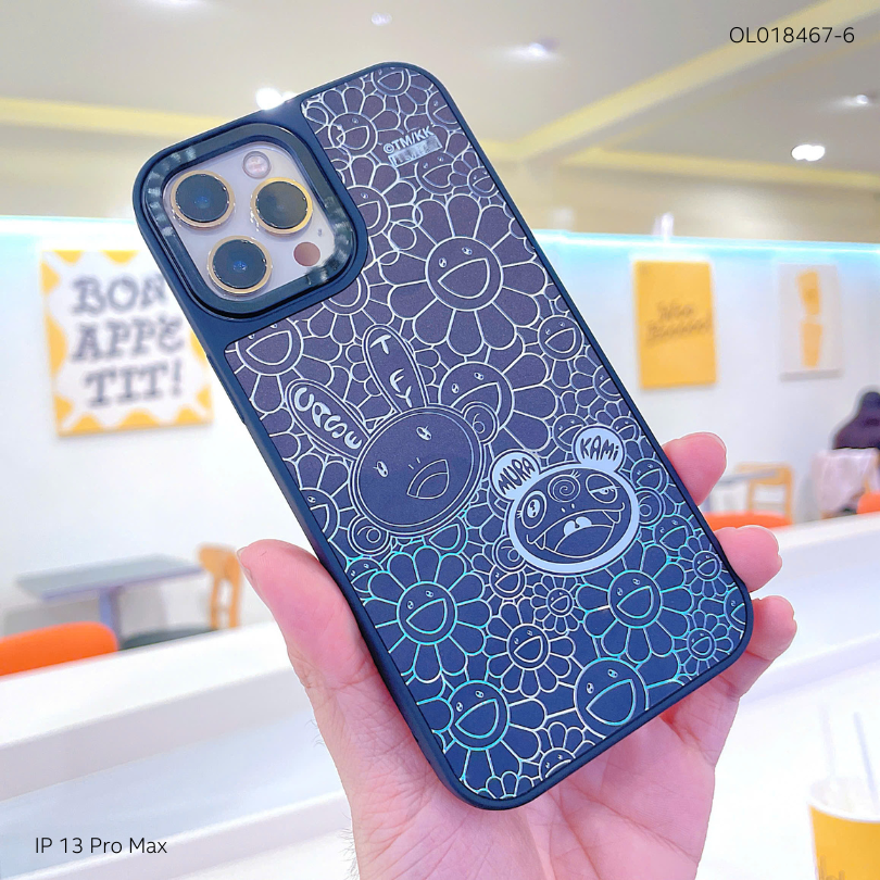 Ốp IP 13 Pro Max tráng gương viền camera in hình