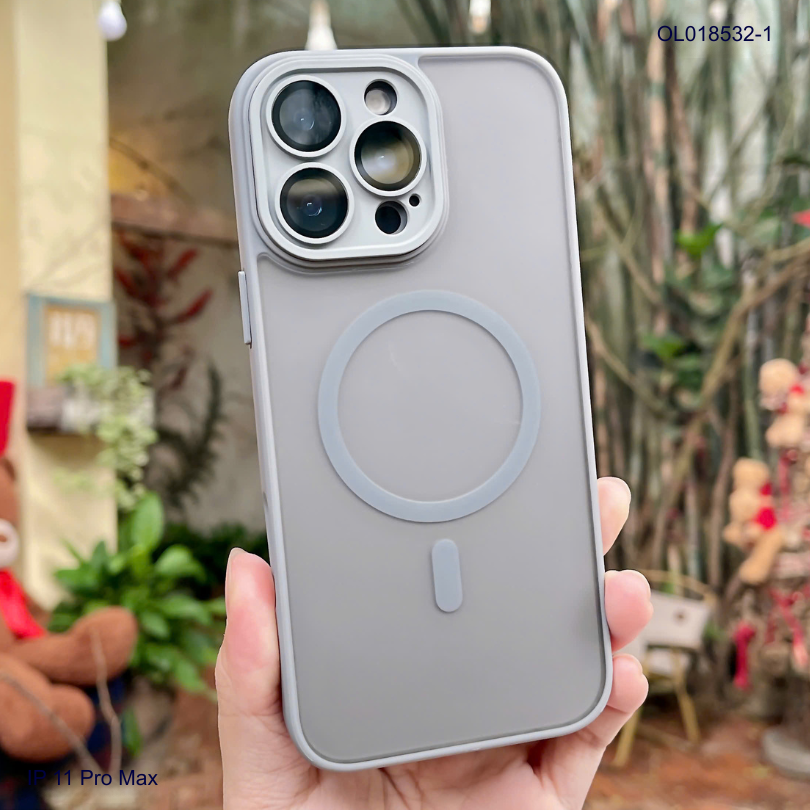** Ốp IP 11 Pro Max Likgus nhám magsafe bảo vệ cam viền màu