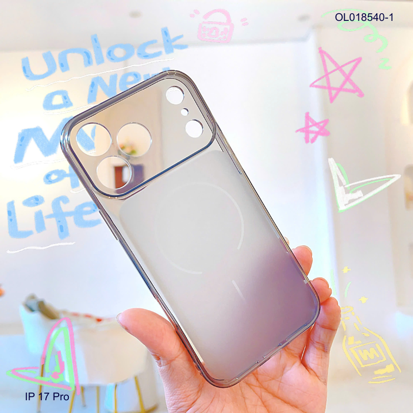 Ốp IP 17 Pro dẻo lưng nhám vòng viền trong