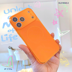 Ốp IP 17 Pro dẻo lưng nhám vòng viền trong