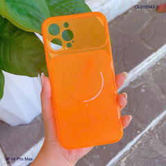 Ốp IP 14 Pro Max độ 17 dẻo lưng nhám vòng viền trong