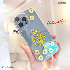 Ốp IP 16 Pro Max lưng trong cứng cây tiền vàng