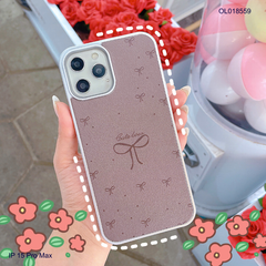 Ốp IP 15 Pro Max vân da viền dẻo xi bạc in nhiều hình