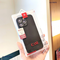 ** Ốp IP 14 Pro Max KST Design vân da đen trơn