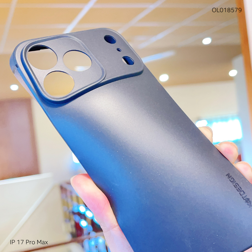 ** Ốp IP 17 Pro Max KST Design vân da đen trơn
