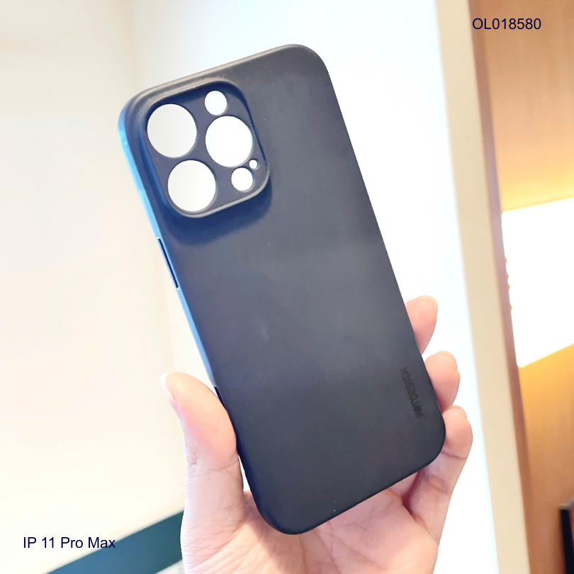 ** Ốp IP 11 Pro Max KST Design vân da đen trơn