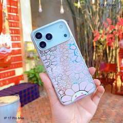 Ốp IP 17 Pro Max tráng gương viền dẻo xi bạc