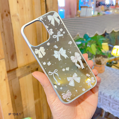 Ốp IP 13 6.1 tráng gương viền dẻo xi bạc