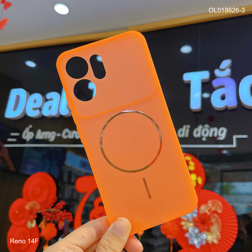 ** Ốp Reno 14F dẻo nhám giả magsafe