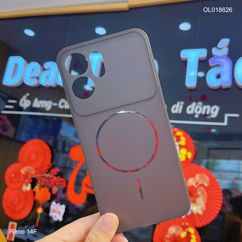 ** Ốp Reno 14F dẻo nhám giả magsafe