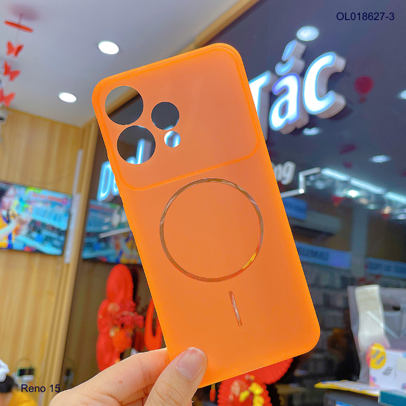 ** Ốp Reno 15 dẻo nhám giả magsafe