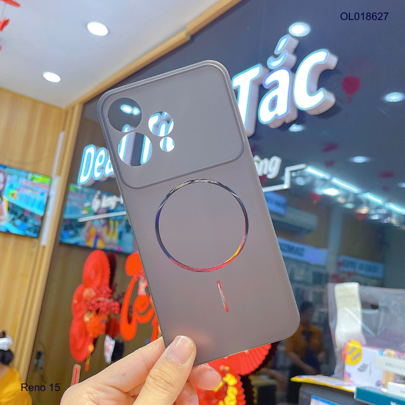 ** Ốp Reno 15 dẻo nhám giả magsafe