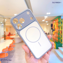Ốp IP 17 Pro Max nhám hai màu giả magsafe