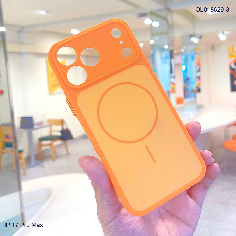 Ốp IP 17 Pro Max nhám hai màu giả magsafe