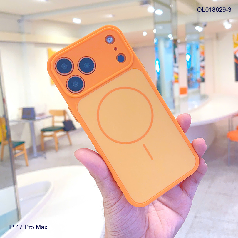 Ốp IP 17 Pro Max nhám hai màu giả magsafe
