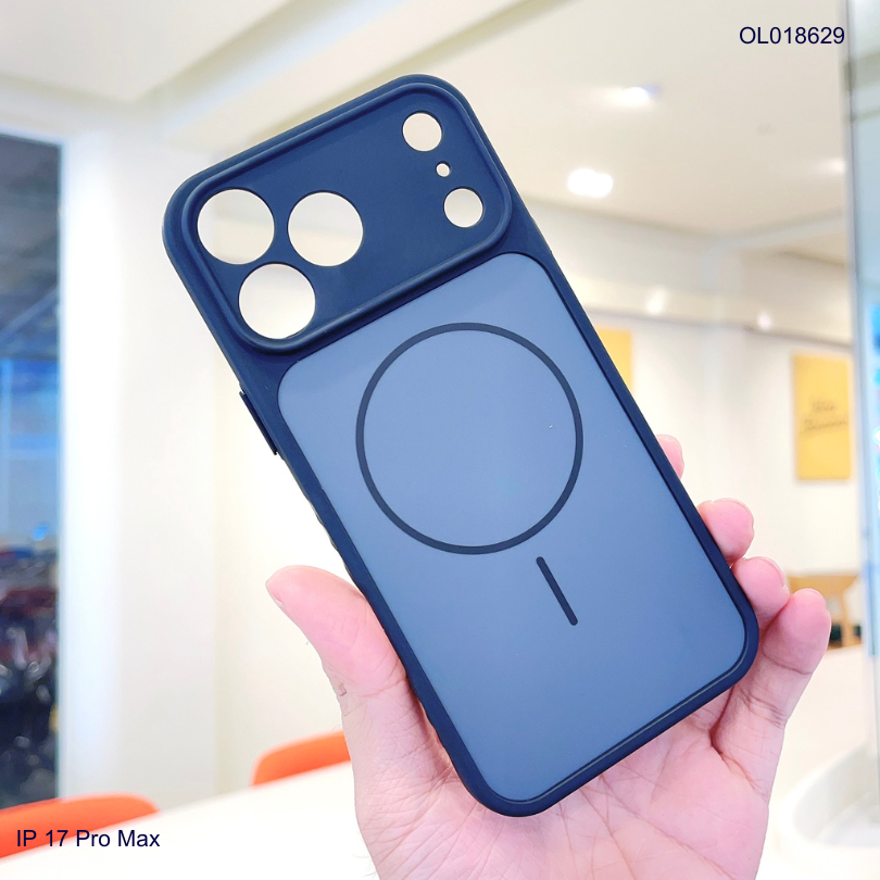 Ốp IP 17 Pro Max nhám hai màu giả magsafe
