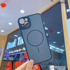 Ốp IP 15 6.1 nhám hai màu giả magsafe