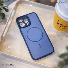 Ốp IP 12 Pro Max nhám hai màu giả magsafe