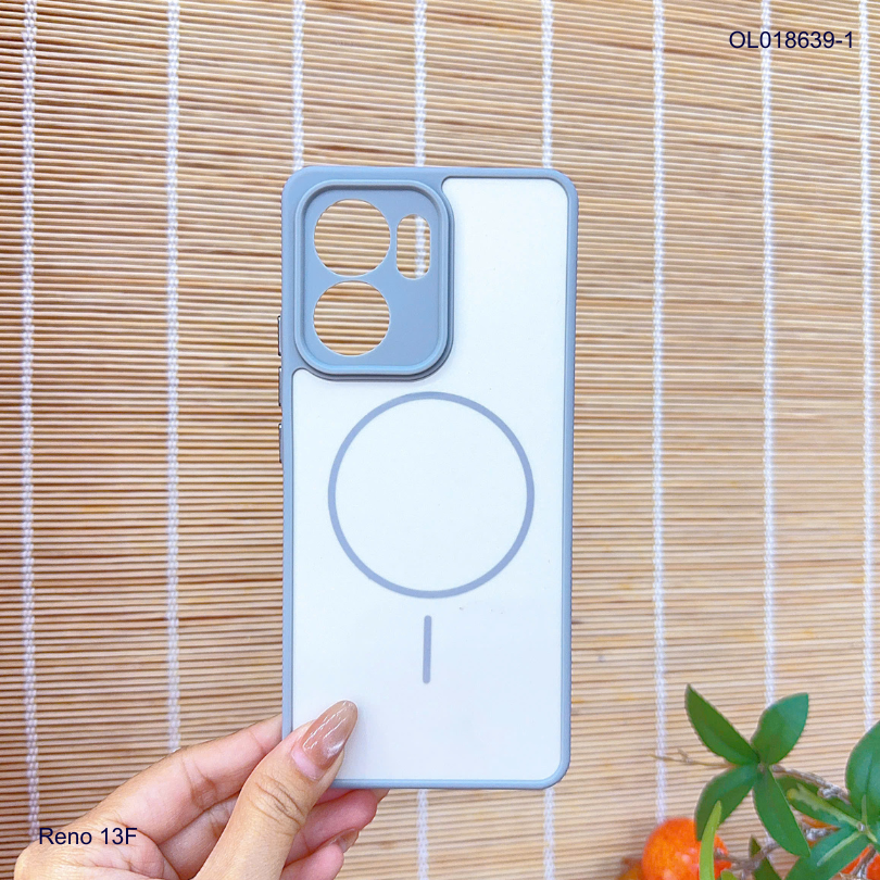 Ốp Reno 13F nhám hai màu giả magsafe