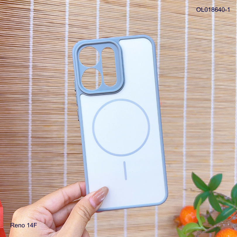 Ốp Reno 14F nhám hai màu giả magsafe