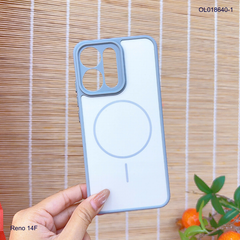 Ốp Reno 14F nhám hai màu giả magsafe