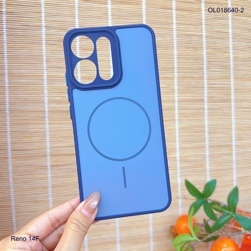 Ốp Reno 14F nhám hai màu giả magsafe