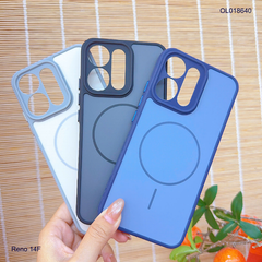 Ốp Reno 14F nhám hai màu giả magsafe