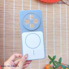 Ốp Xiaomi Redmi 14C/Poco C75 nhám hai màu giả magsafe