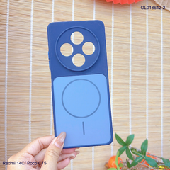 Ốp Xiaomi Redmi 14C/Poco C75 nhám hai màu giả magsafe