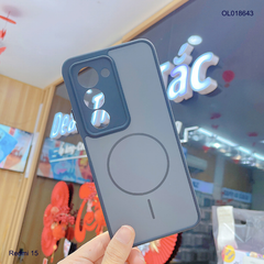 Ốp Xiaomi Redmi 15 nhám hai màu giả magsafe