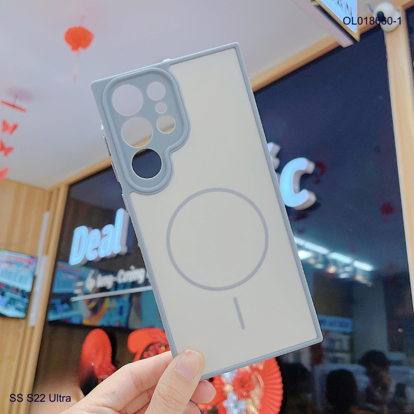 Ốp SS S22 Ultra nhám hai màu giả magsafe