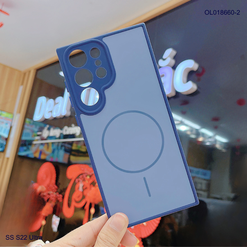 Ốp SS S22 Ultra nhám hai màu giả magsafe