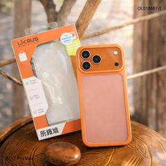 Ốp IP 17 Pro Max Likgus nhám viền màu