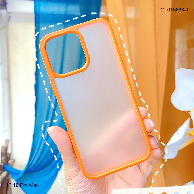 Ốp IP 16 Pro Max Likgus nhám viền màu