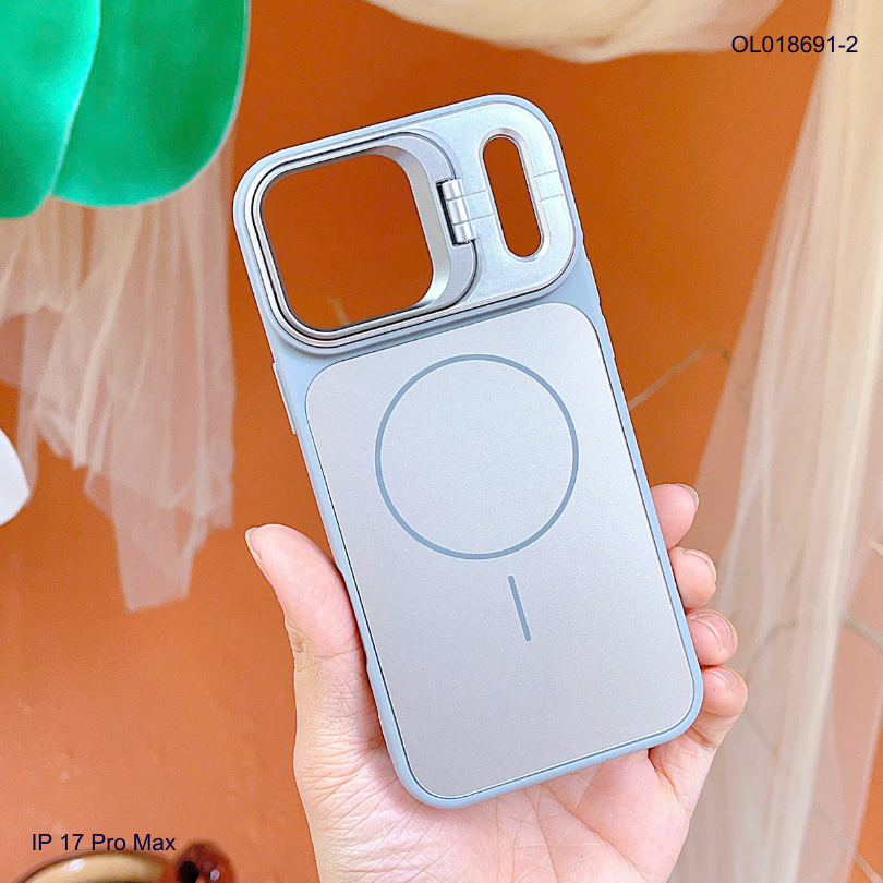 ** Ốp IP 17 Pro Max nhám AG magsafe camera giá đỡ