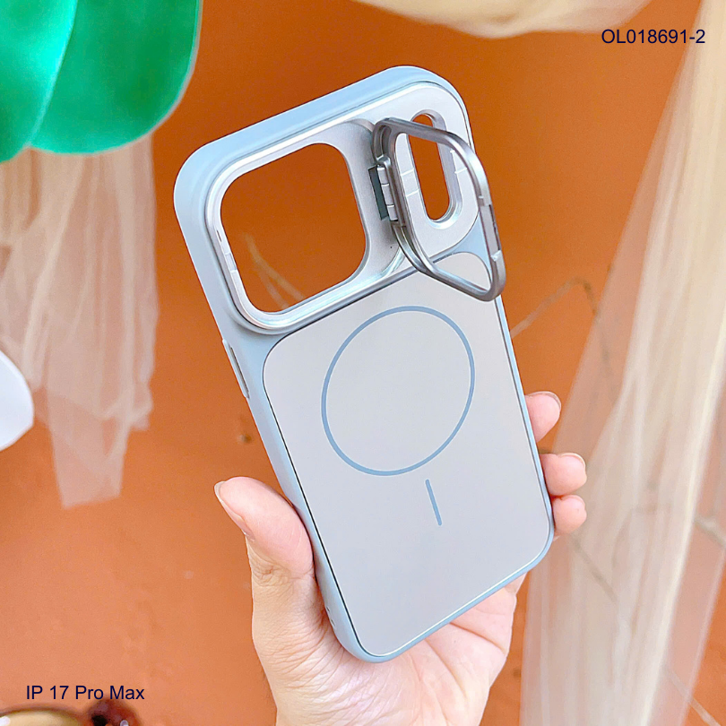 ** Ốp IP 17 Pro Max nhám AG magsafe camera giá đỡ