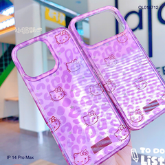 Ốp IP 14 Pro Max Kitty da beo hồng