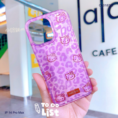 Ốp IP 14 Pro Max Kitty da beo hồng