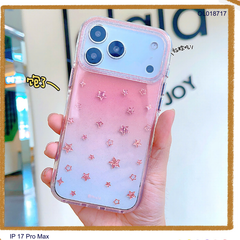 Ốp IP 17 Pro Max lưng cứng gradient ngôi sao lấp lánh