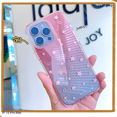 Ốp IP 15 Pro Max lưng cứng gradient ngôi sao lấp lánh
