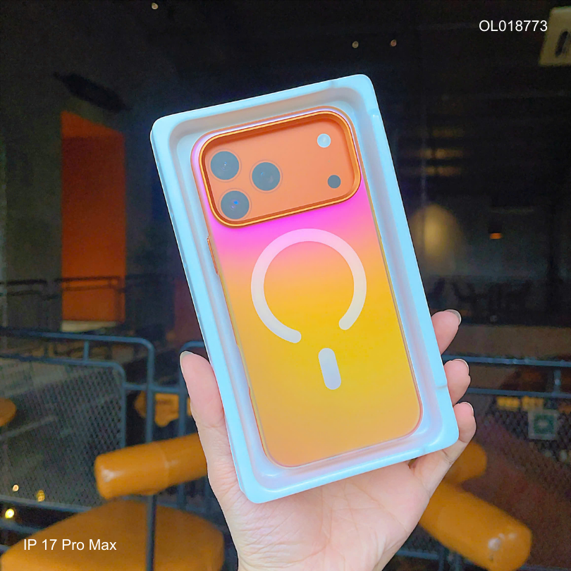 ** Ốp IP 17 Pro Max Keephone Rainbow lưng nhám gradient