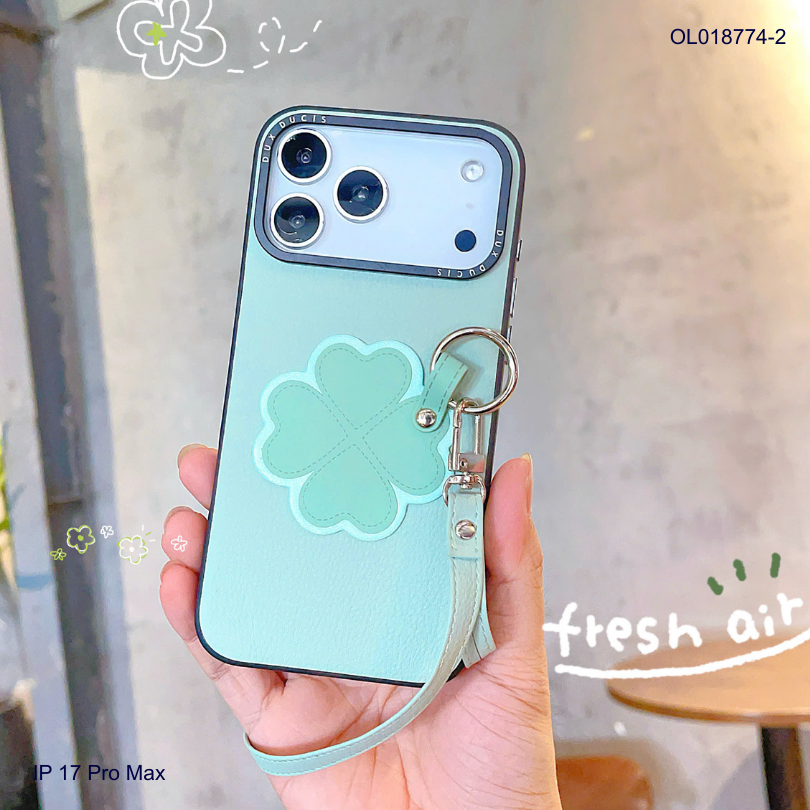 ** Ốp IP 17 Pro Max Duxducis Luvy da PU kèm dây