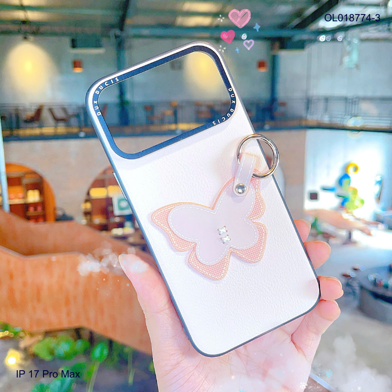 ** Ốp IP 17 Pro Max Duxducis Luvy da PU kèm dây