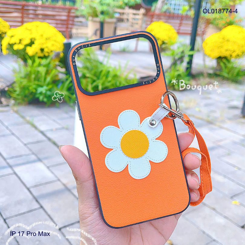 ** Ốp IP 17 Pro Max Duxducis Luvy da PU kèm dây
