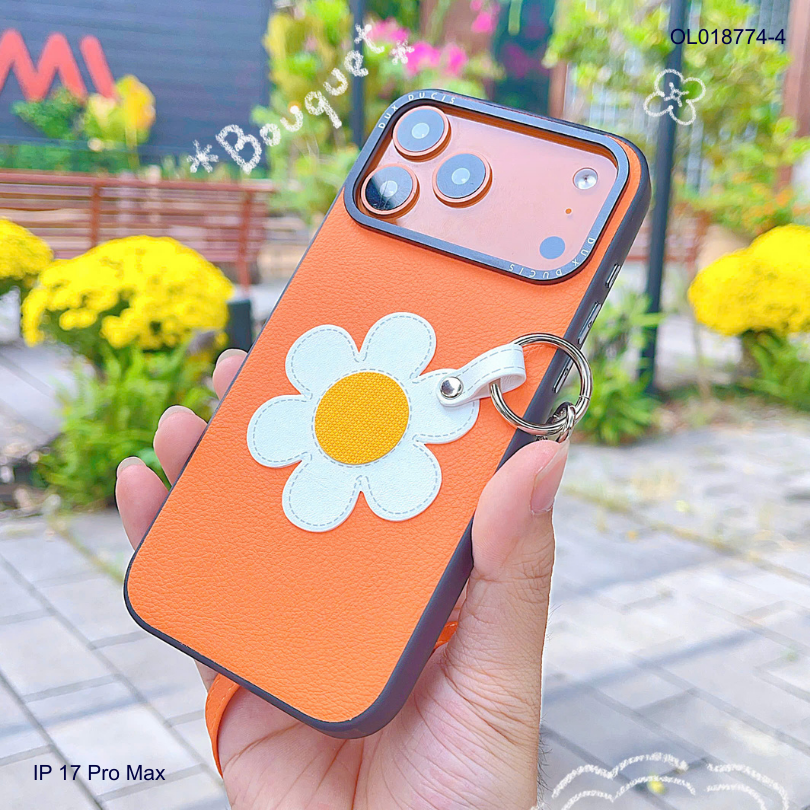 ** Ốp IP 17 Pro Max Duxducis Luvy da PU kèm dây