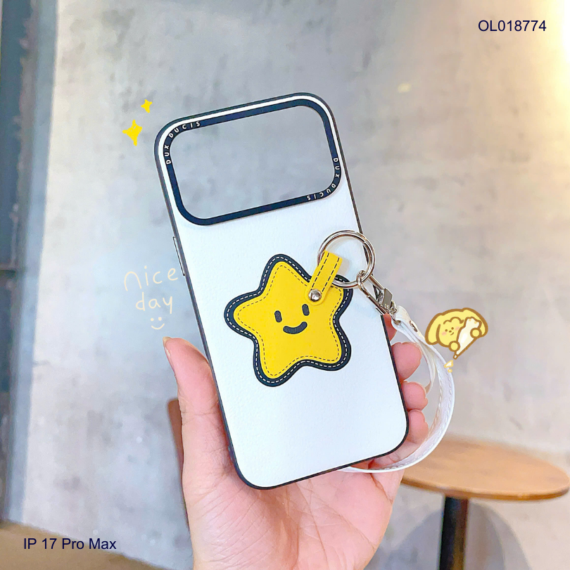 ** Ốp IP 17 Pro Max Duxducis Luvy da PU kèm dây