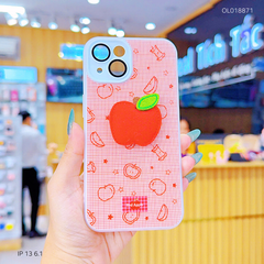 ** Ốp IP 13 6.1 2 lớp đính charm bông bảo vệ camera